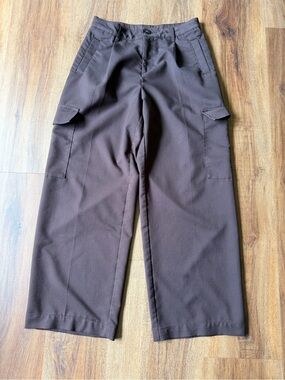 H&M Brown Cargo Wide Leg Trousers Size 6